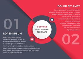 Infographic Template with 2 Options vector