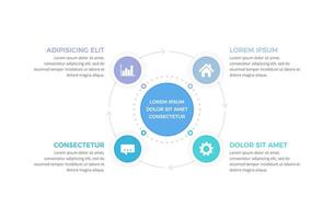 Circle Diagram - Four Elements vector