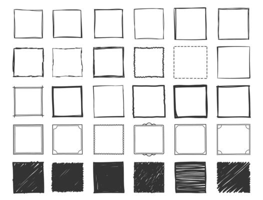 Hand Drawn Squares