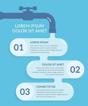 Infographic template with three elements vector