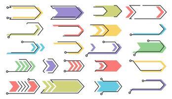 Arrow icons on white background vector