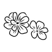 cartoon flower sketch vector