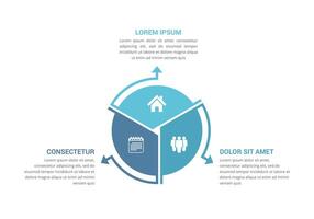 Circle Diagram - Three Elements vector