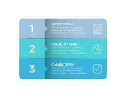 Infographic Template with 3 Steps vector