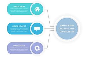 Infographic Template with 3 Elements vector