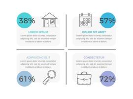 Infographic Template with 4 Elements vector