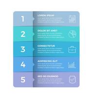 Infographic Template with 5 Steps vector
