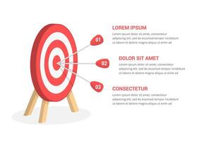 Target with Three Arrows vector