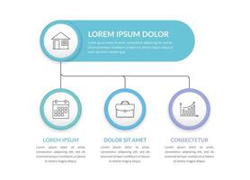 Infographic Template with 3 Elements vector