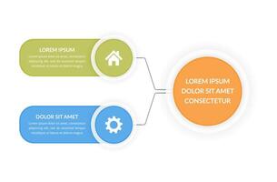 Infographic Template with 2 Elements vector
