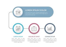 Infographic Template with 3 Elements vector