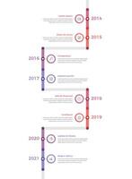 Vertical Timeline Template vector