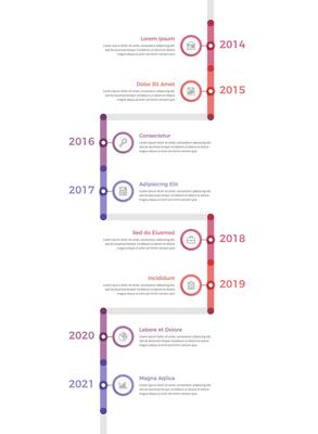 Vertical Timeline Template