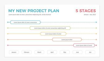 Project Timeline Gantt Chart vector