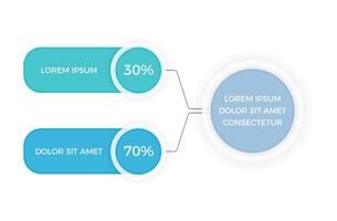 Infographic Template with 2 Elements vector