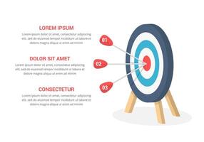 Target with Three Arrows vector