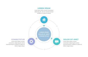 Circle Diagram - Three Elements vector