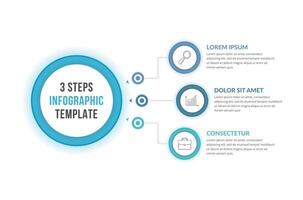 Infographic Template with 3 Steps vector