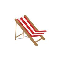 An editable icon of deck chair in modern style, easy to use of sunbed vector