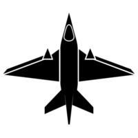 Jet plane silhouette. flat style illustration isolated white background vector