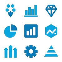 Analysis icon set art illustration, a set of analysis icon pack vector