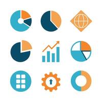 Analysis icon set art illustration, a set of analysis icon pack vector