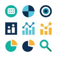 Analysis icon set art illustration, a set of analysis icon pack vector
