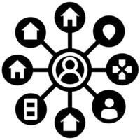 a set of Connections icon, Connections icon set, various style set pack vector