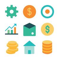 Stack of coin icon set illustration vector