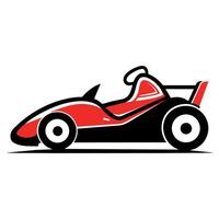 stylish go cart silhouette isolated white background vector