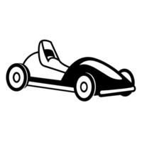 stylish go cart silhouette isolated white background vector