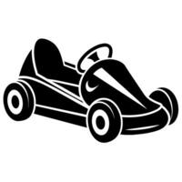 stylish go cart silhouette isolated white background vector
