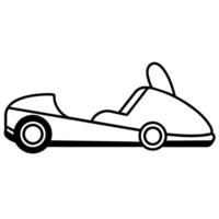 stylish go cart silhouette isolated white background vector