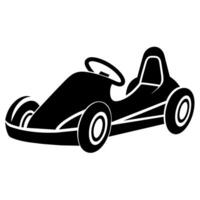 stylish go cart silhouette isolated white background vector
