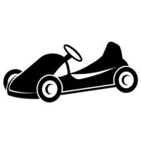 stylish go cart silhouette isolated white background vector
