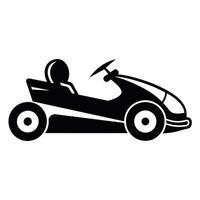 stylish go cart silhouette isolated white background vector