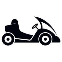 stylish go cart silhouette isolated white background vector
