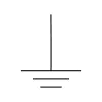 grounding icon simple vector
