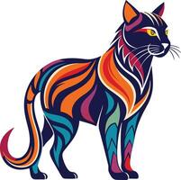 Cat style silhouette with white background vector