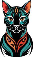 Cat style silhouette with white background vector