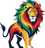 Lion style silhouette with white background vector