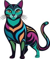 Cat style silhouette with white background vector