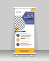 Corporate Roll Up Banner Design vector