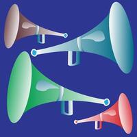 Megaphone sound mike design vector