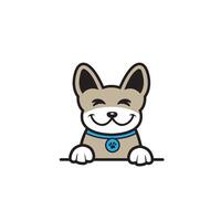 cute cartoon dog vector
