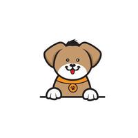 cute cartoon dog vector