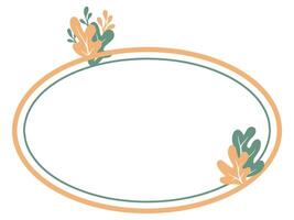Wild Leaf Frame Background Illustration vector