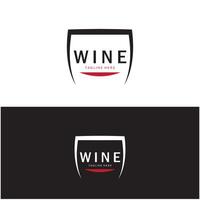 Wine logo with wine glasses and bottles.for night clubs,bars,cafe and wine shops. vector