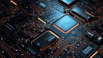 Advanced Technology Concept Visualization. Neural network photo