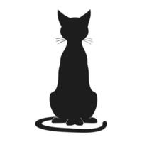 A Halloween cat silhouette vector